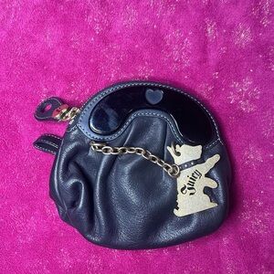 Juicy Couture Black Wristlet with Gold Chain Accent